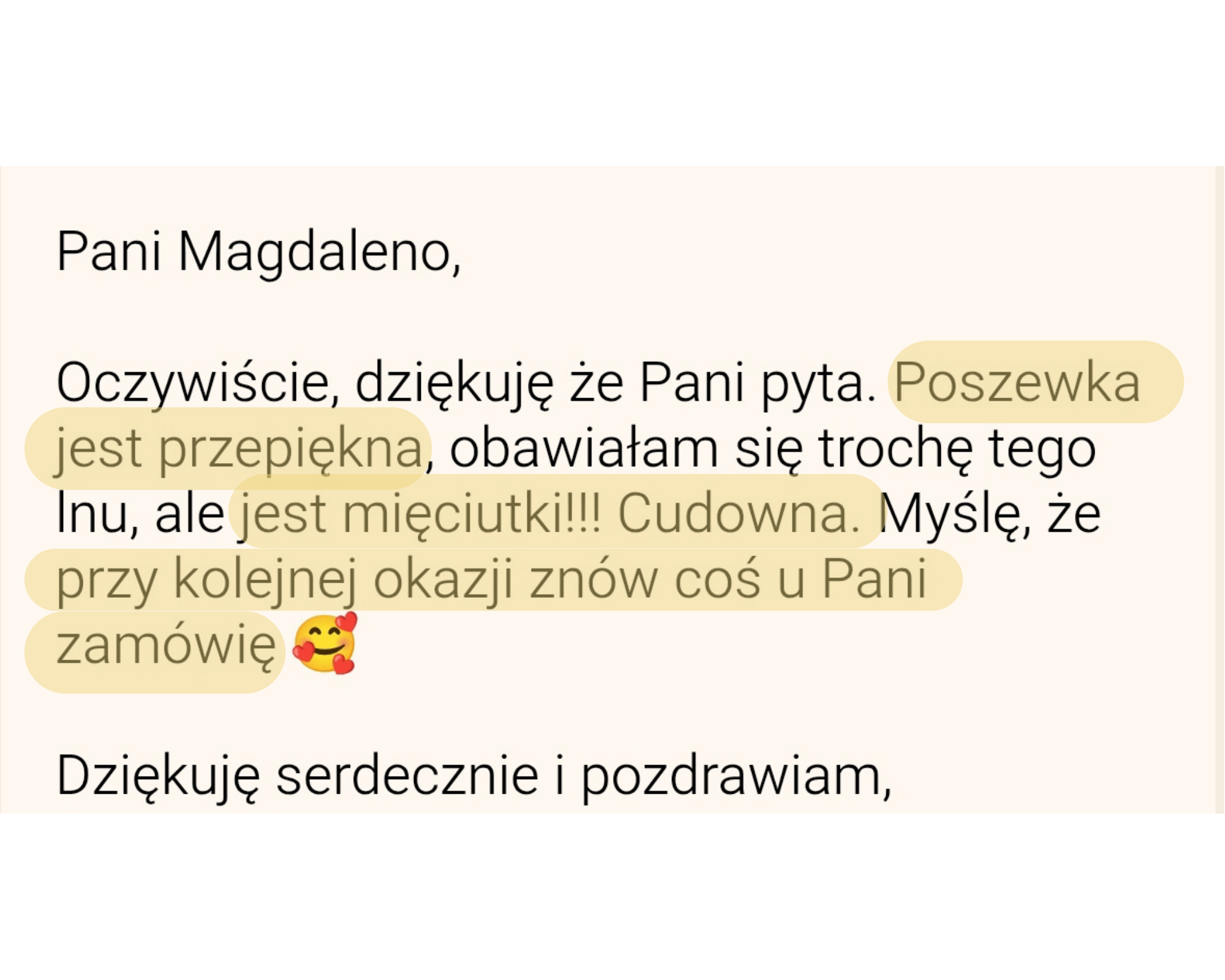 Opinia klientki